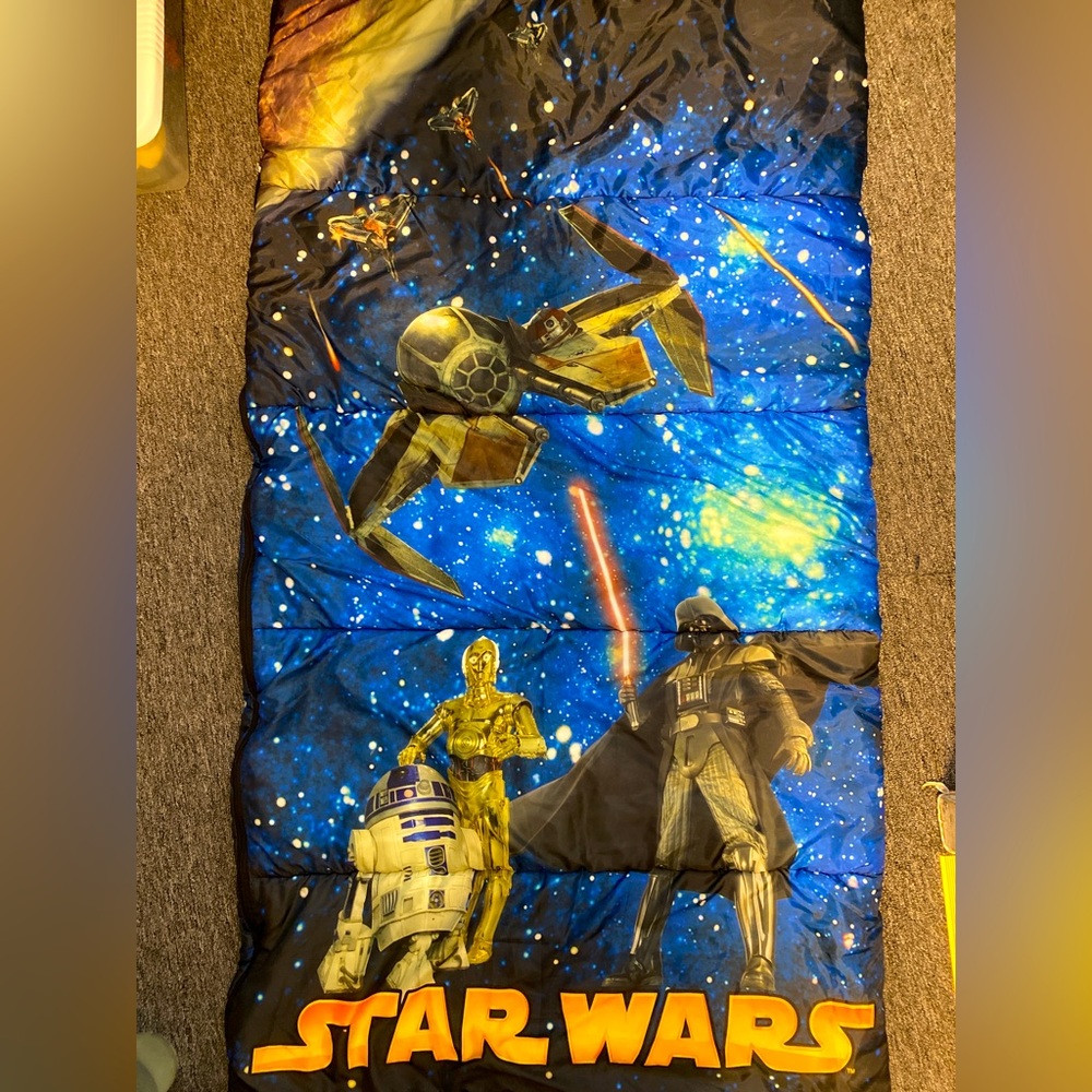 Rare 2005 Star Wars Child Sleeping Bag 30 In. x 57 In. Darth Vader